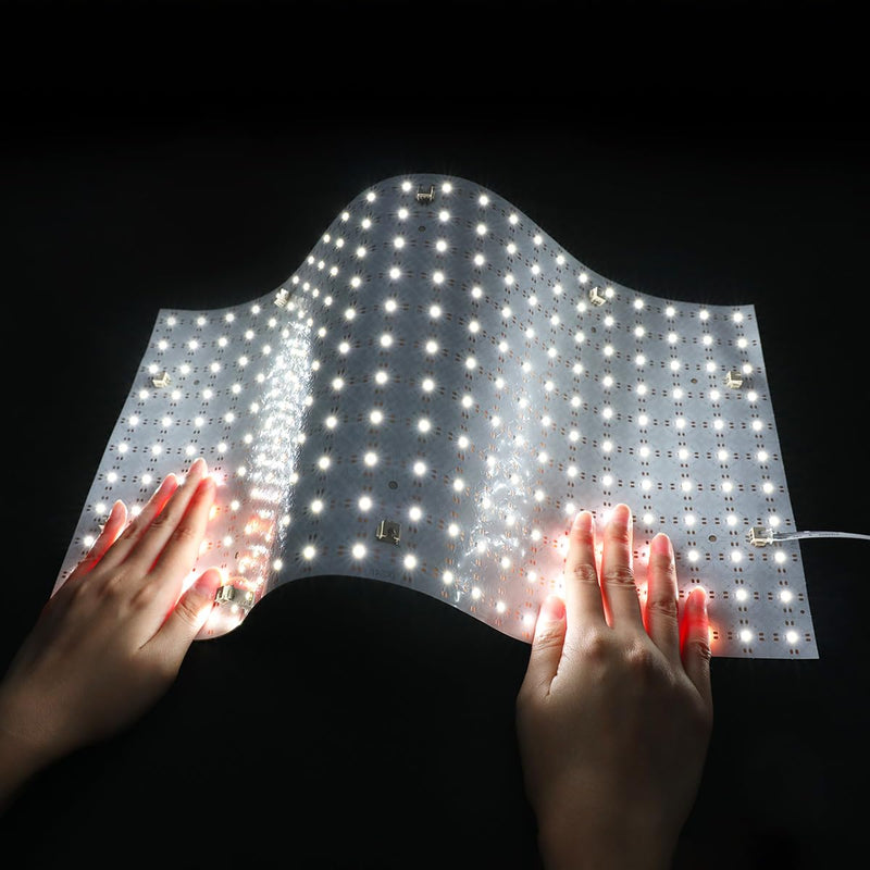 [Australia - AusPower] - 1 Pc 6000K Daylight White LED Sheet for Backlighting, 24V 28W 19.2"x9.6" Slim Flexible Cuttable Connectable LED Sheet Light, Connectors and Adhesive Backing (Daylight White 6000K) Daylight White 6000K 
