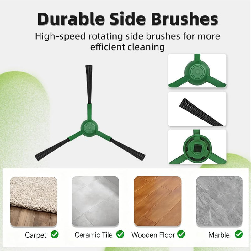21 Pcs Replacement Parts Accessories Compatible with iRobot Roomba 104 Combo, Roomba 105 Combo,Y0140, Y0110 Robot Vacuum, 2 Roller Brush, 6 Hepa Filters, 6 Side Brushes,6 Mop Pads,1 Cleaning Brush Roomba 104/105 Combo Accessories