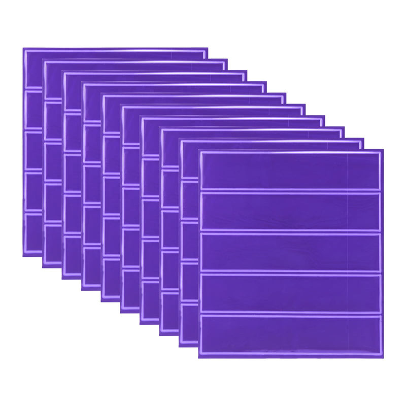 YOKIVE 4 Pcs Reflective Stickers, Waterproof Adhesive Caution Tape Strips, Great for Outdoor, Traffic, Daily Use (Purple, 4.5x1-Inch)
