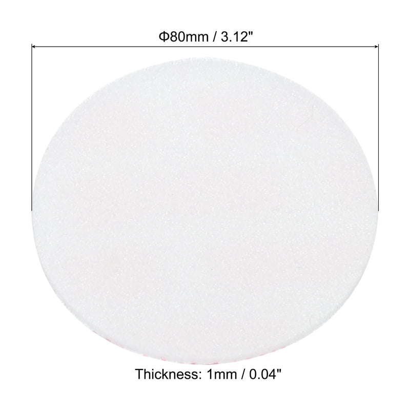 [Australia - AusPower] - PATIKIL 80mm/3.12inch Foam Lid Liner, 300Pcs PS Foam Resistant Tamper Pressure Sensitive Seal for Bottle Cap Liners Seals, White Red 