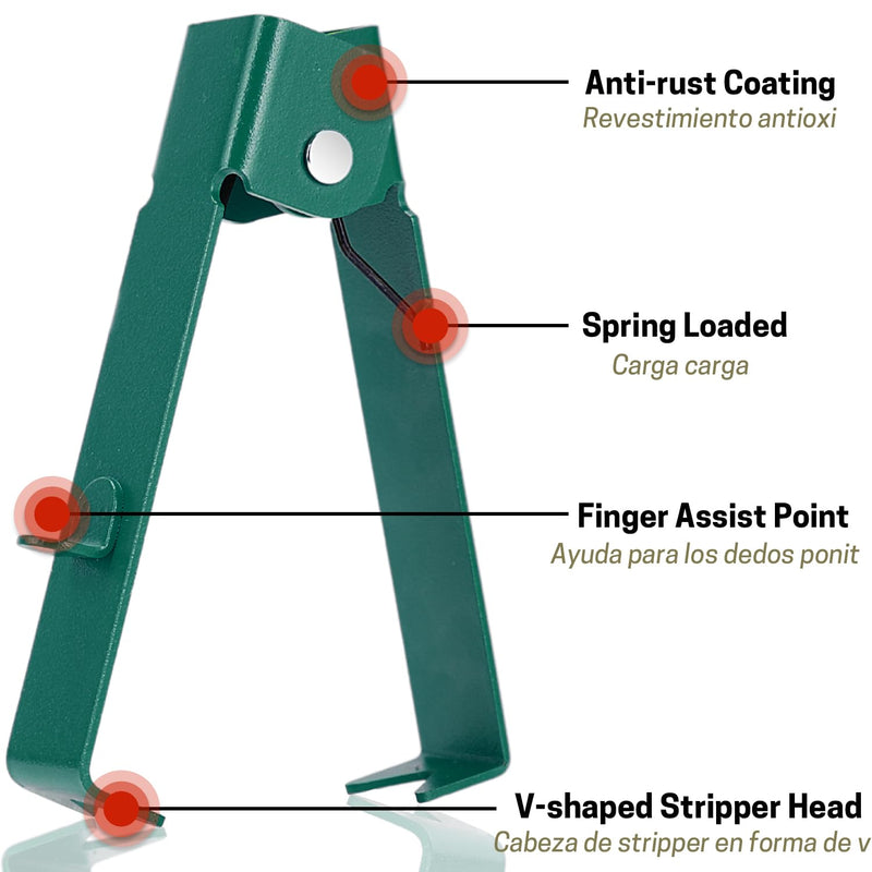 [Australia - AusPower] - Metal Leaf Thorn Stripper Tool,Rose Stripper Tool, Rose Removing Burrs Pliers & Garden Green 