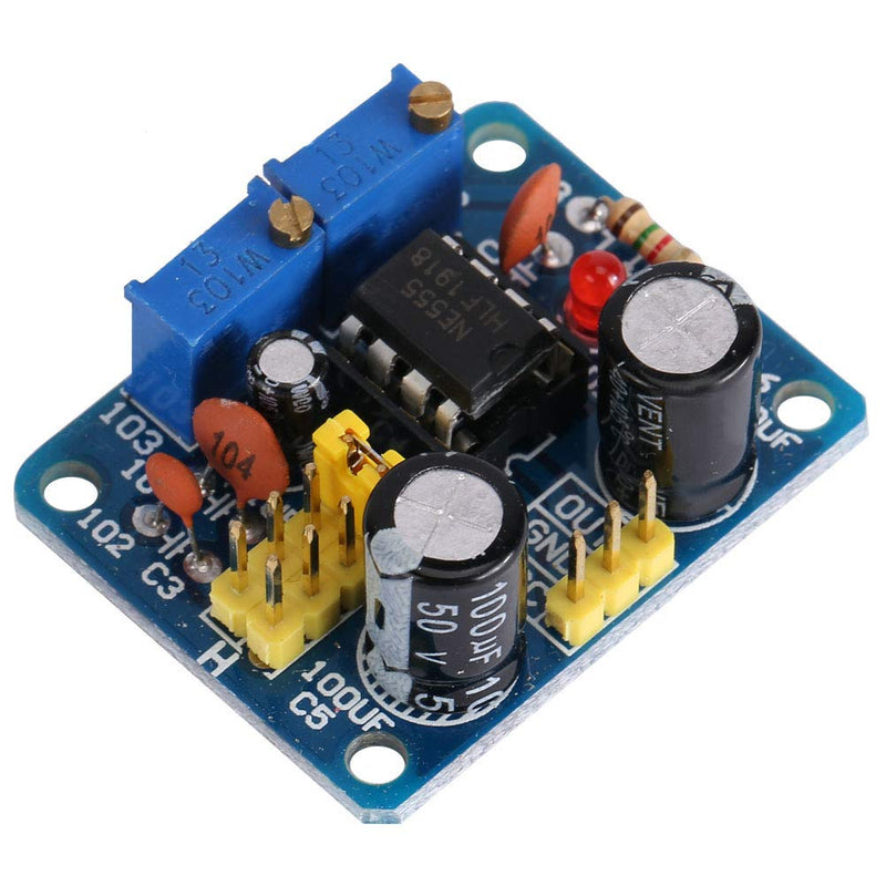 Hyuduo NE555 Pulse Rate Generator Module 5-15V DC Rectangular Signal Generator with LED Display Adjustable Duty Cycle 2.9 x 3.6 cm for Electronics Projects