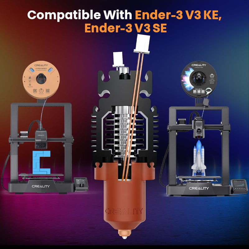 Creality Ender 3 V3 SE Hotend, Ender 3 V3 KE Ceramic Heating Block Kit with Quick-swap Nozzle, Upgrade Hotend Kit 300℃ High Temperature 600mm/s High-Speed Printing for Ender 3 V3 SE/KE 3D Printers