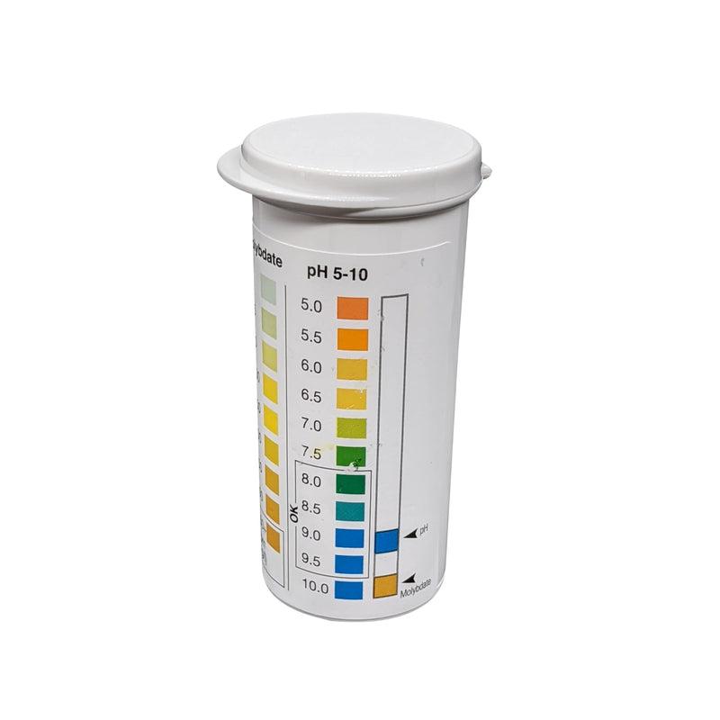 [Australia - AusPower] - Molybdate Two Pad Test Strip 0-350+ ppm & pH 5-10 [Vial of 25 Strips] 