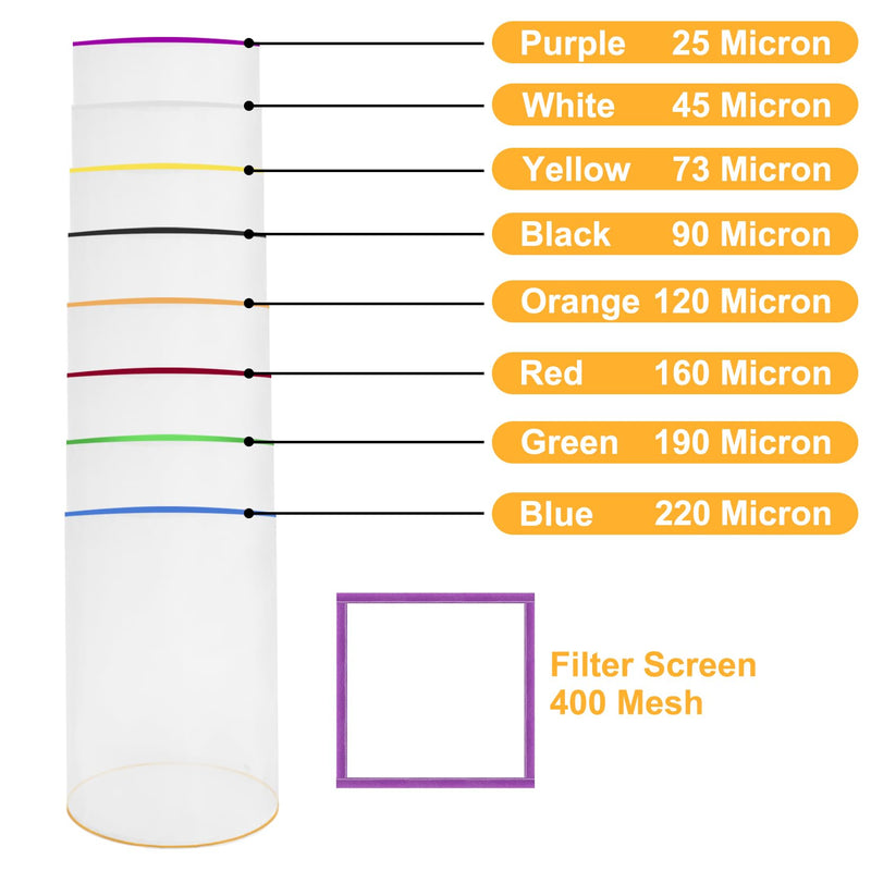 [Australia - AusPower] - 5 Gallon Filter Bag with Filter Screen - Reusable Filter Bag with Opening on Top for Hydroponics Gardening 45 Micron 
