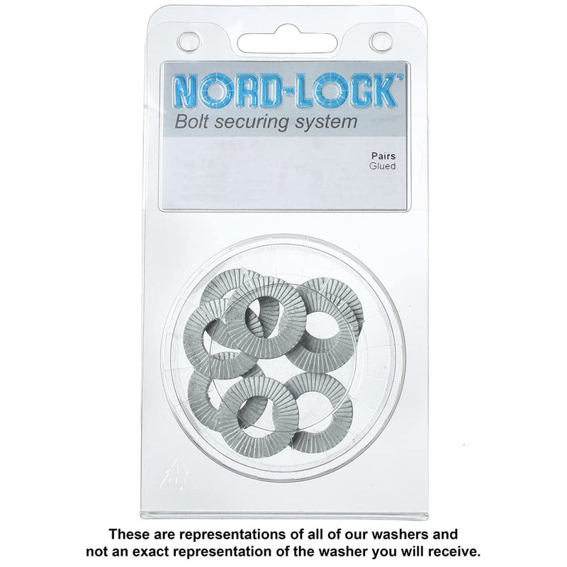 Nord-Lock Wedge Locking Washers - Steel (Delta Protekt) Washer with Zinc Flake Coating, Vibration Resistant Safety Washers for M10 Bolts - 20 Pairs