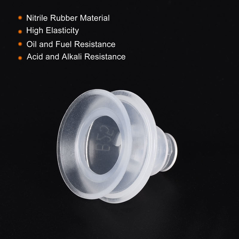 [Australia - AusPower] - PATIKIL Vacuum Suction Cup, 1 Pack Silicone Rubber 4mm ID x 27mm OD Pneumatic Bellows Sucker Pad with Gasket for Industry, Clear 4mm x 27mm 