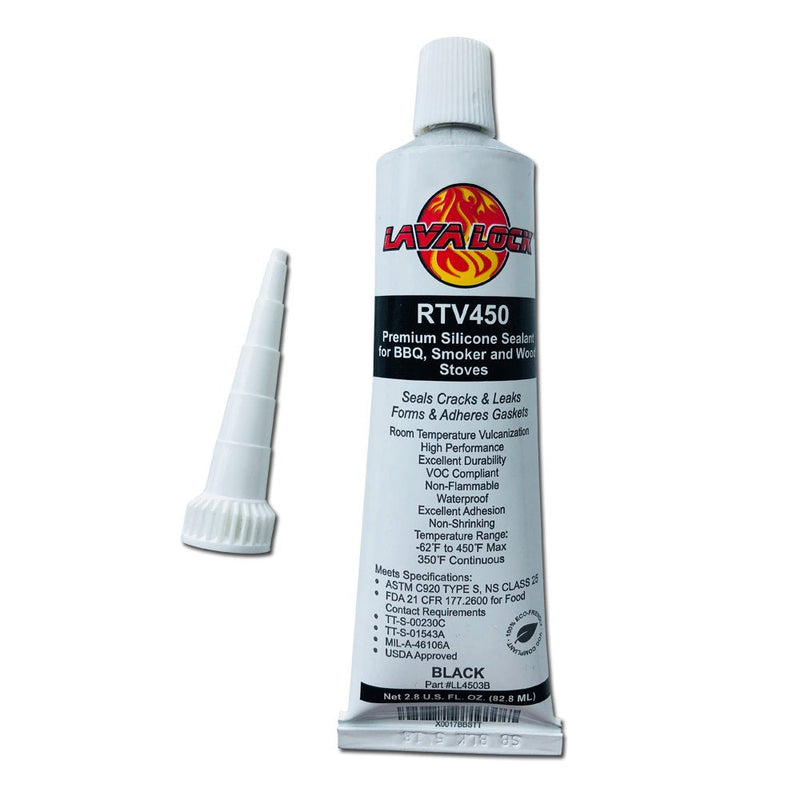 [Australia - AusPower] - LavaLock® Black Food Safe BBQ Adhesive 3 oz Grill Smoker High Temp RTV Silicon 
