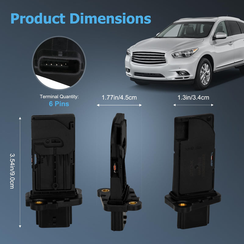 OTO-K Mass Air Flow Sensor MAF Compatible with Nissan Altima Sentra Murano Pathfinder 2012-2016,Infiniti M35H Q50 Q70 QX6 2012-2018,1.8L 2.5L 3.5L Replaces#MAF0102 22680-1MG0A MAF0102