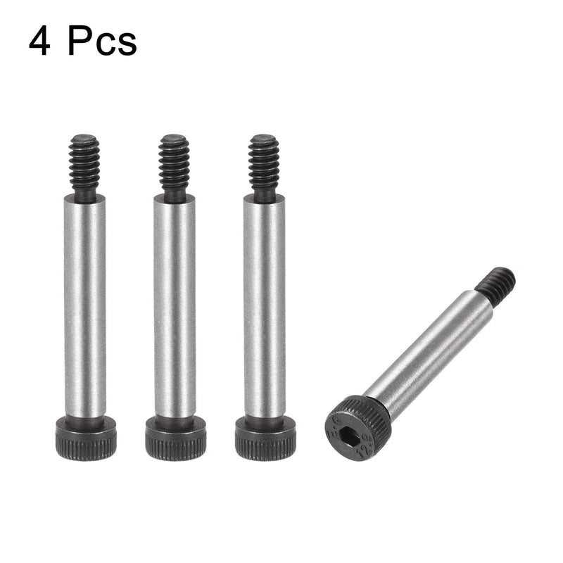 [Australia - AusPower] - uxcell Alloy Steel Hexagon Socket Head Shoulder Screws Bolts, 1-1/2" Shoulder Length, 1/4" Shoulder Dia, #10-24 Thread, 4pcs 1-1/2" x 1/4" 