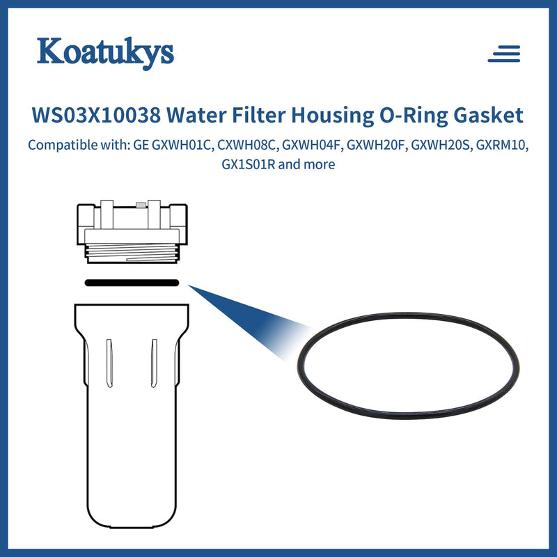 [Australia - AusPower] - WS03X10038 Water Filter Housing O-Ring Gasket for GE GXWH01C, CXWH08C, GXWH04F, GXWH20F, GXWH20S, GXRM10 & GX1S01R (3/Pack) 