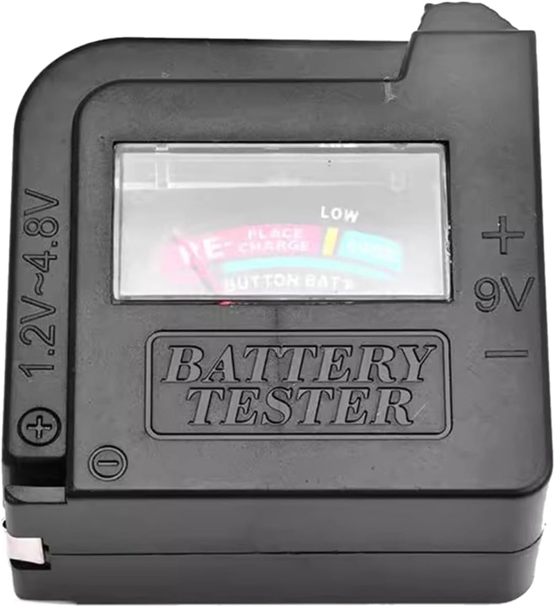 Black BT860 Tester Voltage Checkers Voltage Meter for AA AAA 9V 1.5V Button Cell Batteries Voltage Tester Electrical Equipment Tools for Home Improvement