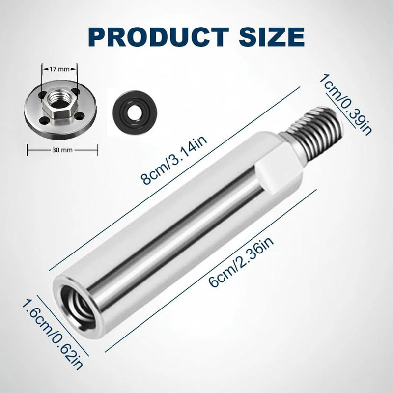[Australia - AusPower] - Angle Grinder Extension Rod, Upgrade M10 Thread Polishing Machine Adapter Lever, Angle Grinder Extension Shaft for 100 Type Angle Grinder/Polisher (2 PCS) 2 Pcs 