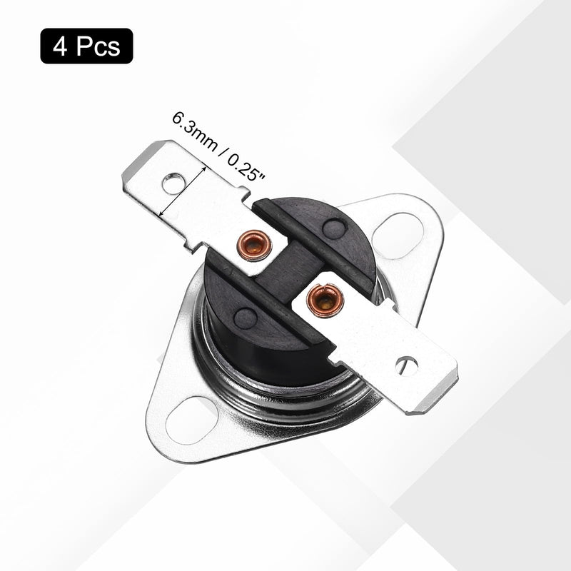 [Australia - AusPower] - uxcell 4 Pcs KSD301 Thermostat 115°C/239°F 16A Normally Closed N.C Adjust Snap Disc Temperature Switch for Microwaves,Oven,Coffee Maker,Bakelite Material 