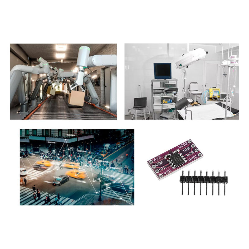 4pcs ADUM1201 Dual Channel Digital Magnetic Isolator Serial Digital Isolator Module Magnetic Isolation SPI CAN Bus Transceiver Signal Isolation (Long)