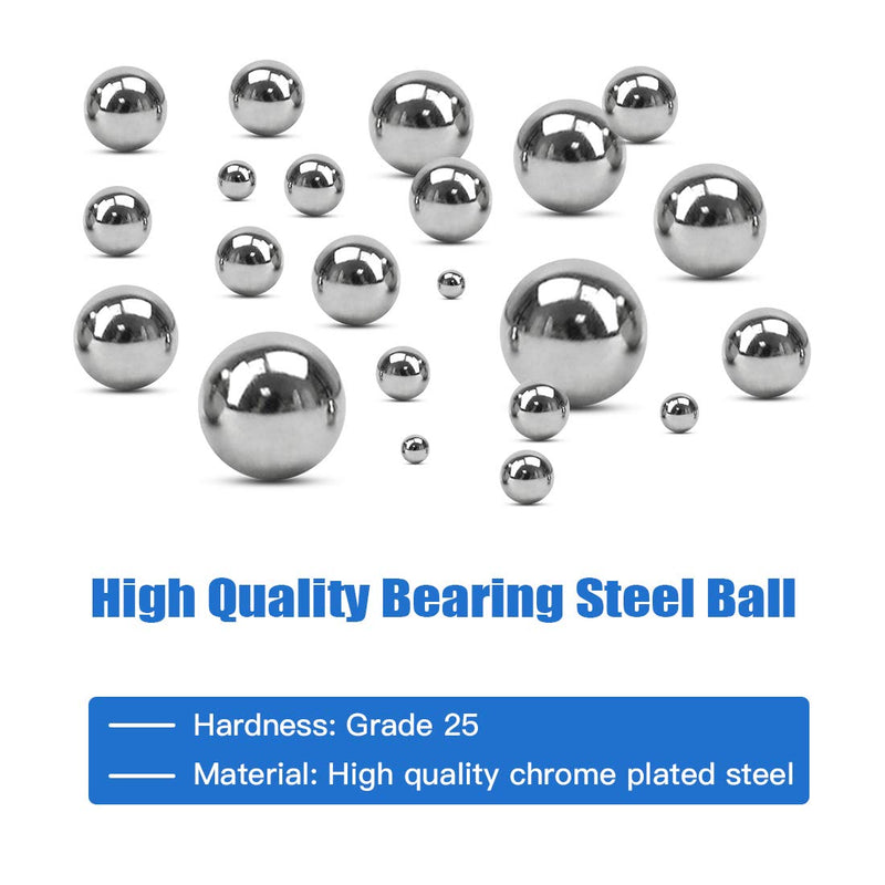 [Australia - AusPower] - Glarks 500Pcs 11 Size 3/32''-13/32'' SAE Precision Chrome Steel Assorted Loose Bicycle Bearing Ball Assortment Kit (SAE) 