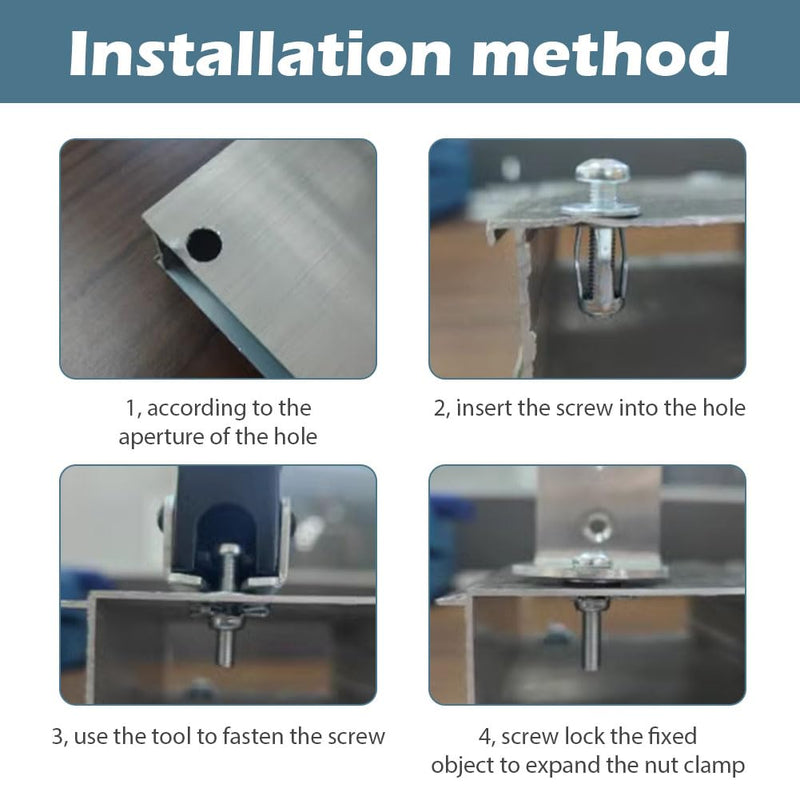 [Australia - AusPower] - EMVANV 20 PCs Hollow Door Anchors,Hollow Metal Cavity Fixing Hollow Wall Anchors for Aluminium Cladding Sheet Steel Pipe, Iron Sheet and Hollow Plastic Sheet(Silver) Silver 