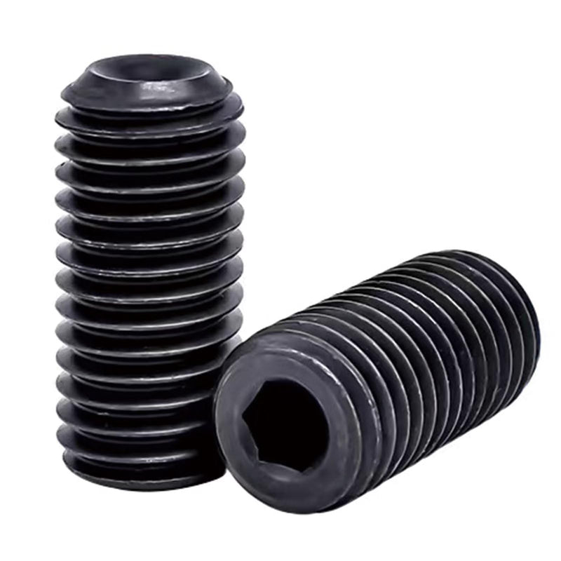 [Australia - AusPower] - M2.5-0.45 x 8mm Black Hex Socket Set Grub Screws,Headless Cup Point,Flat Point Grub Bolt,Internal Hex Drive,Alloy Steel,Grade 12.9 Carbon Steel,for Towel Rack Door Knob,External Thread,Pack of 50 M2.5-0.45 x 8mm(50 Pcs） 