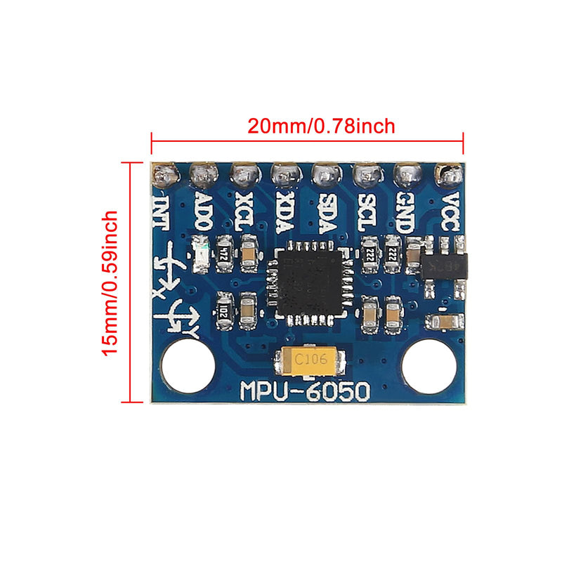 [Australia - AusPower] - 4PCS Pre-Soldered GY-521 MPU-6050 MPU6050 Module 3 Axis Accelerometer Gyroscope Module 6 DOF 6-axis Accelerometer Gyroscope Sensor for Raspberry Pi Pico and Other Models 