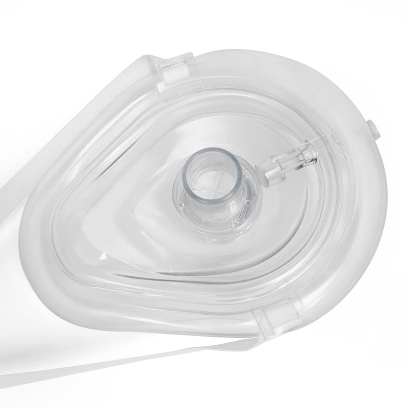 [Australia - AusPower] - Medical CPR Mask - CPR Pocket Resuscitator Mask, Oxygen Inlet, Elastic Head Strap, Clamshell Case, Antiseptic Prep Pads, and Gloves - Suitable for Adults/Child - 1 Pack 