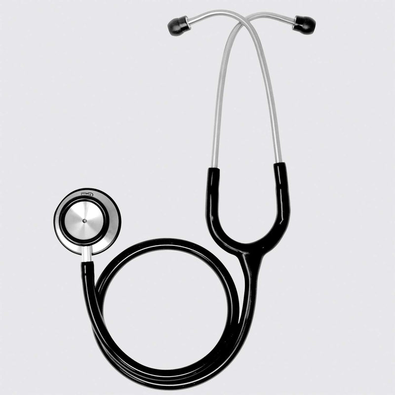 [Australia - AusPower] - Ever Ready First Aid Pro Classic Dual Head Stethoscope for Paramedics and Nurses, 4 Ear Tips, Replacement Diaphragm - Black 