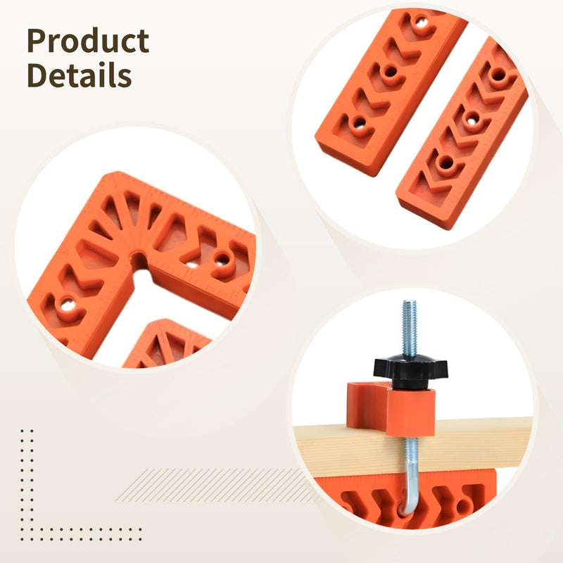 12 Pcs 90° Heavy Duty Corner Clamps Set for Woodworking, Adjustable Right Angle Clamps, High-Strength ABS Material, Ideal for Woodworking Projects and Precise Angle Fixing
