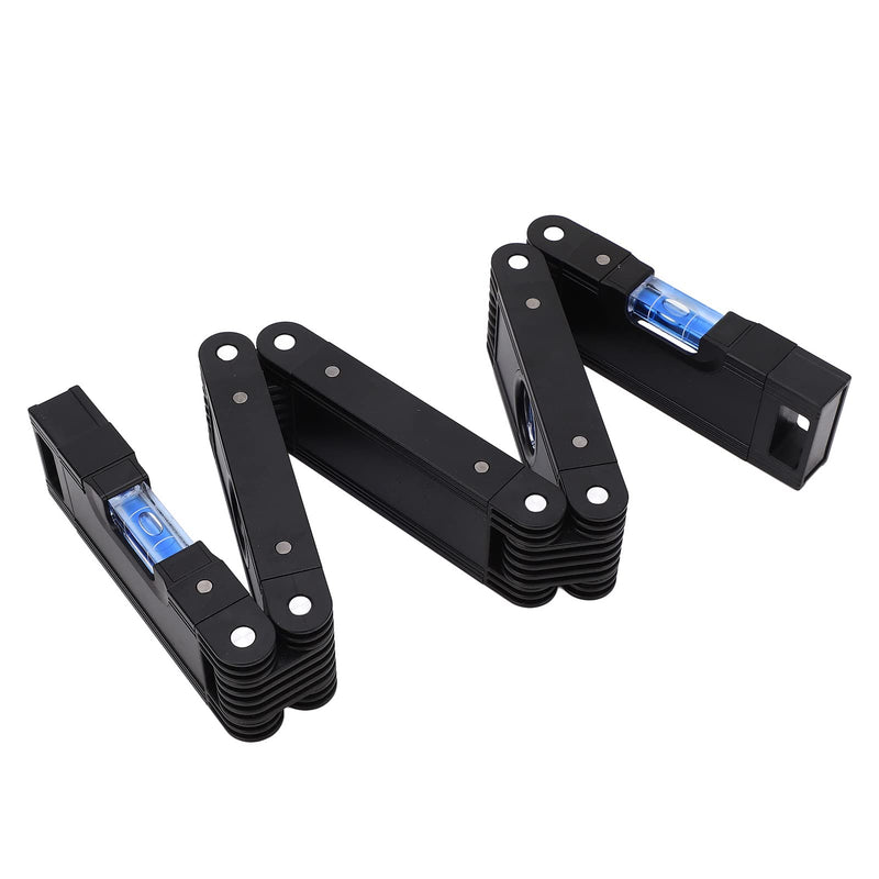 [Australia - AusPower] - Topyond Magnetic Torpedo Level, Folding Level Ruler, Aluminum Alloy, 4 Bubble Multifunction Multi Angle Accurate Foldable Level Measuring Tool for Precise Leveling 