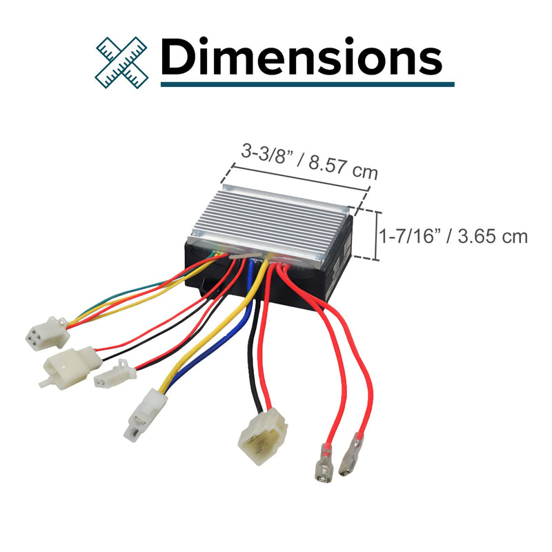AlveyTech ZK2430-D-FS 4-Wire Controller for The Razor E300/E325 (Ver 20+) - Versions 20+ Only, Replacement Control Module for Electric Scooter/Bike, Motor Speed Control with 4-Wire Throttle Connector