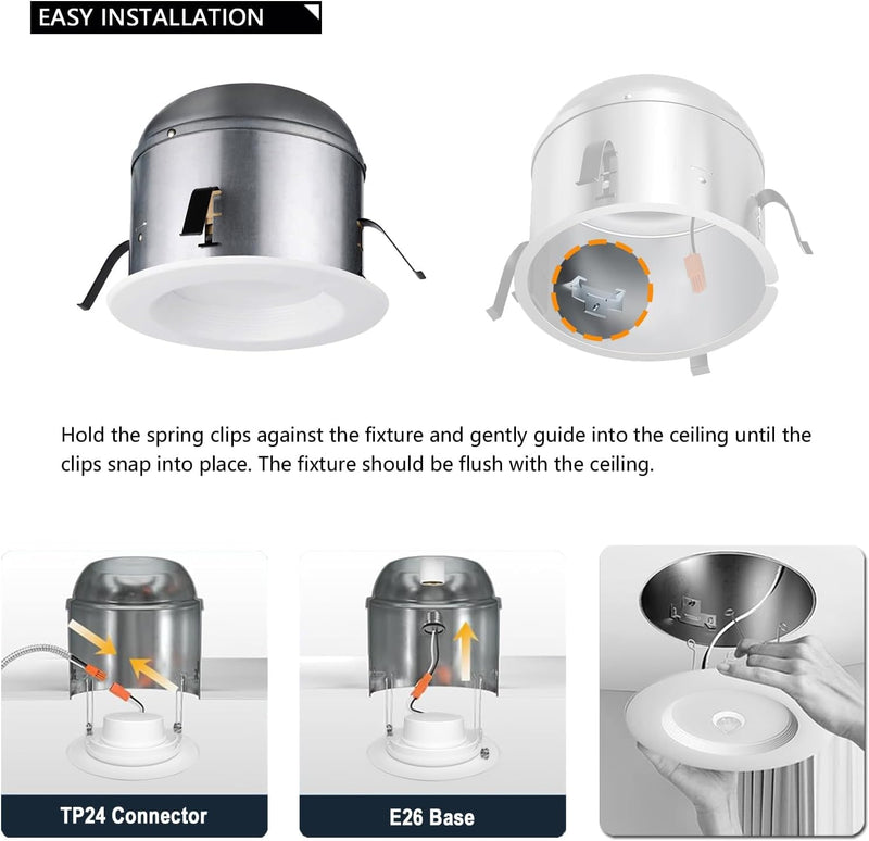 [Australia - AusPower] - 5 inch & 6 inch Retrofit LED PIR Motion Sensor Downlight,LED Recessed Light, 20W 120V-256V, 2000LM,Motion Activated Dusk to Dawn, Auto On/Off Indoor Outdoor Lighting (5500K Daylight) 2 Pack white light 