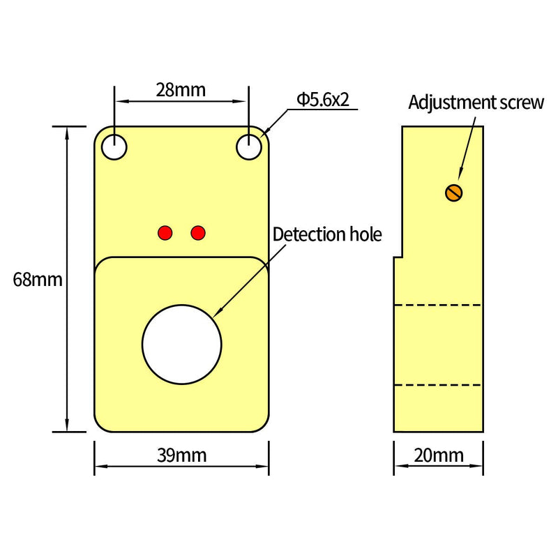 [Australia - AusPower] - Baomain Ring Proximity Switch Ring Sensor BM-M68-30DN NPN, NO(Normally Open) 30mm Diameter Sensor Screw Machine Feeding Detection and Counting 