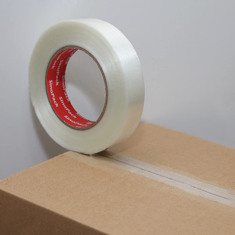 [Australia - AusPower] - Strapping Tape 3Pack 5.5Mil x 1in x 50yds Strapping Tape 1 inch Heavy Duty Strong Tape Fiberglass Reinforced Filament Tape 3 