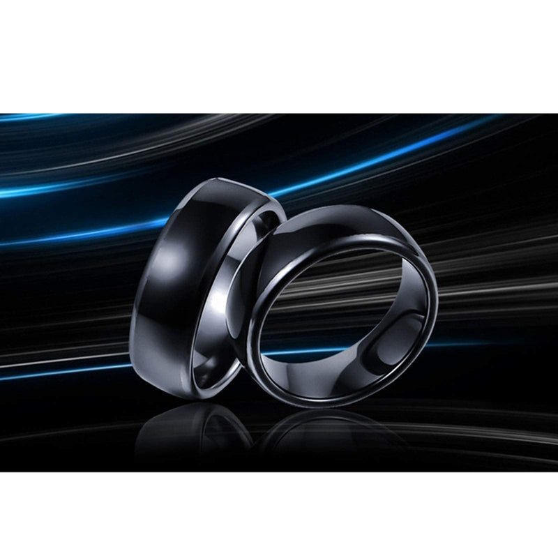 [Australia - AusPower] - T5577 chip RFID Black Ceramics Smart Finger rewrite Ring ID Wear for Men or Women (T5577 125KHZ-10#) T5577 125KHZ-10# 