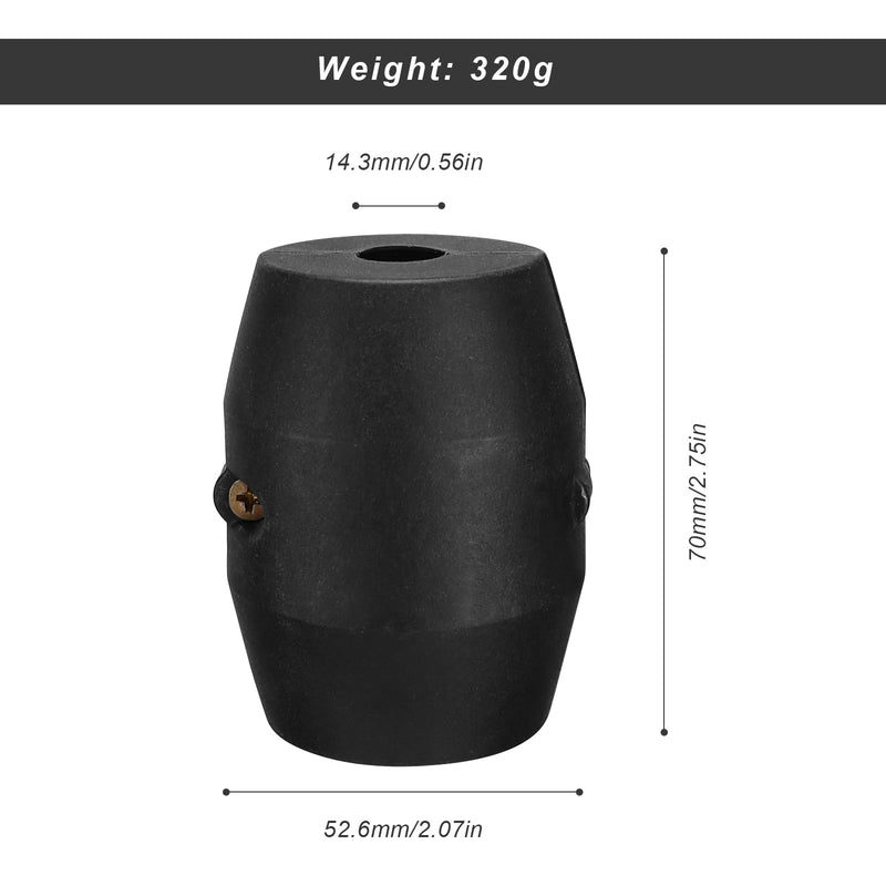 [Australia - AusPower] - ZIJANG Kitchen Tap Hose Weight, 320 g Heavy Black Ball Replacement Part for Kitchen Tap, Heavy Ball Replacement Part for Kitchen Taps with Screws, Suitable for Most Tap Hoses 