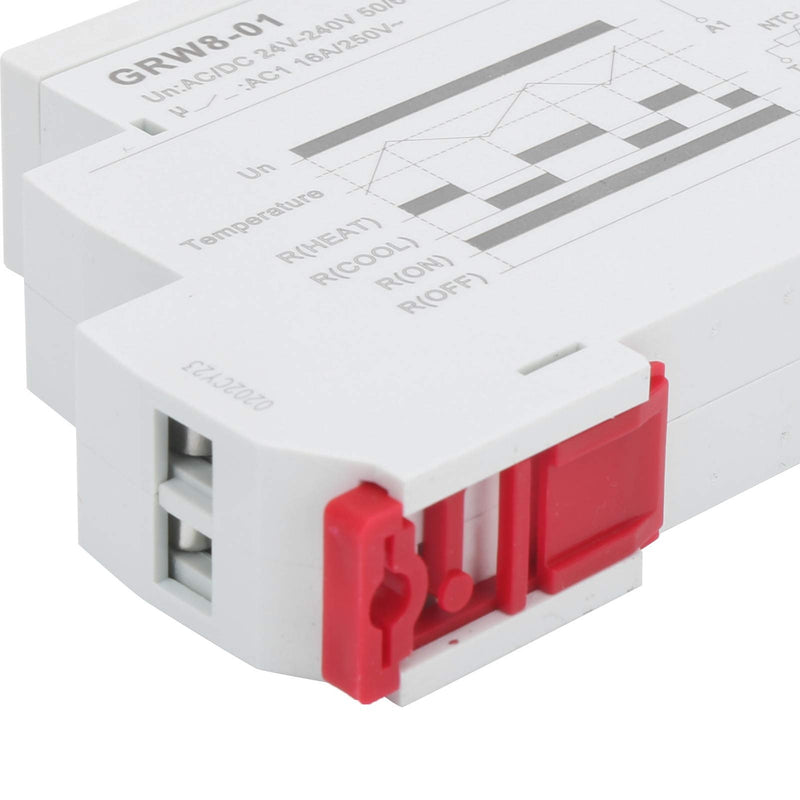 [Australia - AusPower] - Temperature Control Relay GRW8-01 Temp Controller Electronic Repeat Relay LED Display High/Low Temperature Monitor with Probe 