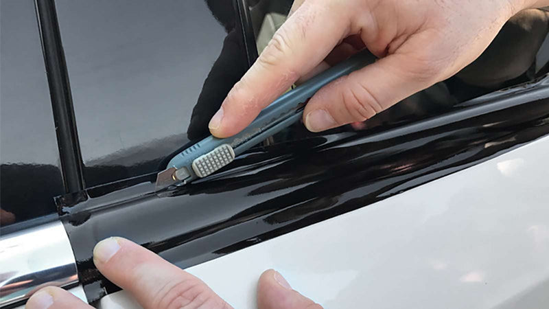 2 in x 75 FT 3D Carbon Fiber Black Vinyl Wrap Kit Sticker Decal for Black Out Chrome Remove Window Trim Door Trim Self-Adhesive Air Release Waterproof and Scratch DIY 2 in x 75 FT