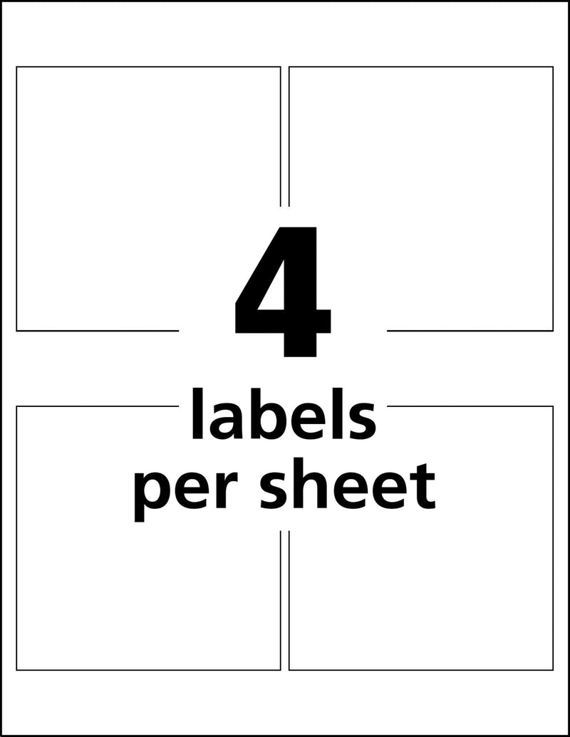 Avery UltraDuty GHS Chemical Labels for Pigment Inket Printers, Waterproof, UV Resistant, 4x4, 200Pk (60524)