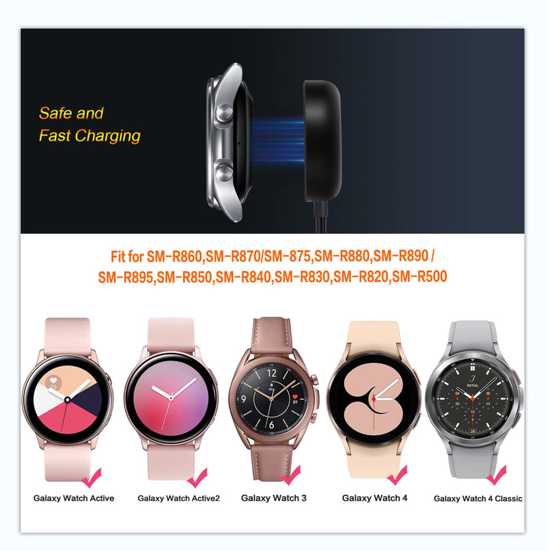 [Australia - AusPower] - 1 Pack Compatible with Samsung Watch Charger,Galaxy Watch 6/5/4 Charger Cable Dock USB Replacement for Samsung Galaxy Watch 6/6 Classic/5/5 Pro/4/4 Classic/3/Active 2/Active 1 Pack 