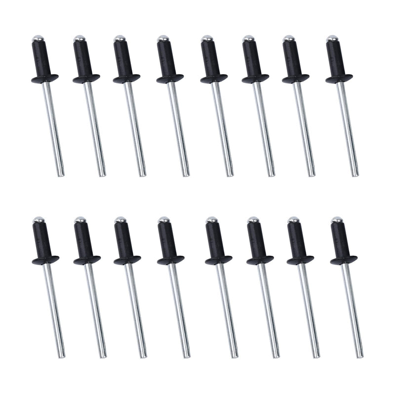 [Australia - AusPower] - 100 PCS 1/8" x 1/4" Aluminum Blind Rivets, 3.2 x 6mm Pop Rivets, Black 1/8" x 1/4" 
