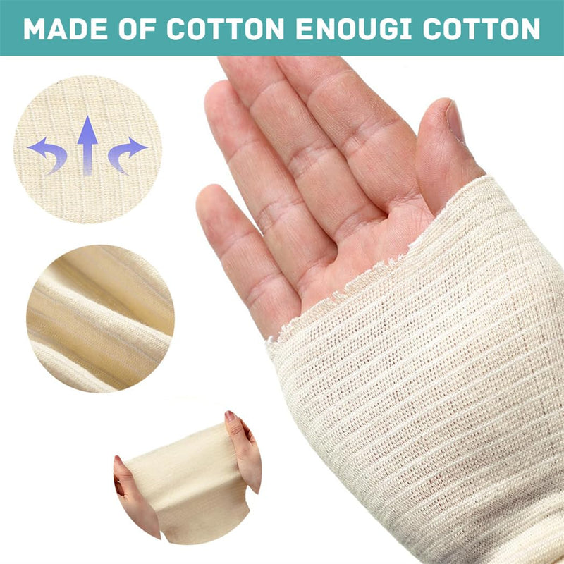 [Australia - AusPower] - Tubular Bandages Elastic Support Bandage 5.9” x 5.46 Yards Tubular Compression Bandage Cast Sleeve Roll Stockinette Tubing for Large Arm Knees Legs 