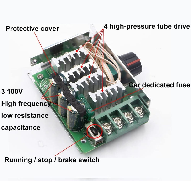 [Australia - AusPower] - RioRand 7-70V PWM DC Motor Speed Controller Switch 30A 2PCS 