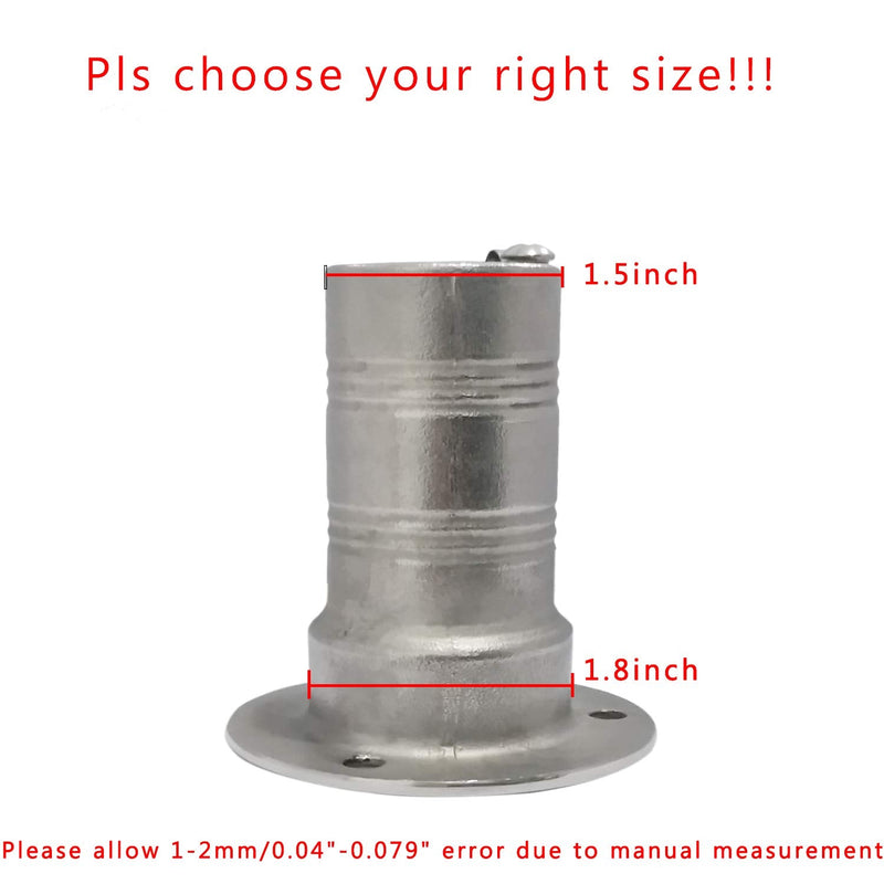 NRC&XRC 1-1/2"(38mm) OR 2"(50MM) Boat DEO Deck Fill/Filler with Keyless Cap Marine 316 Stainless Steel Hardware Boat Yacht Caravan