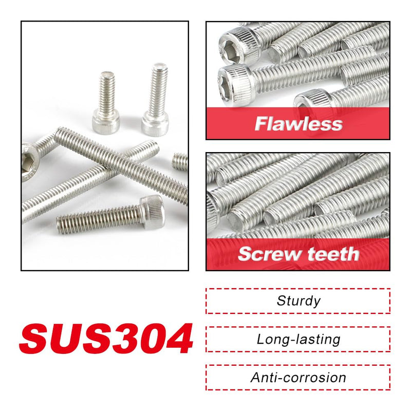 [Australia - AusPower] - Xitomer 125PCS SUS304 ATV Bolt Kit M6 M8 Nuts Kit Stainless Steel Compatible with LT 250R QUADRACER 1987-1992 with Washer/Locknut 