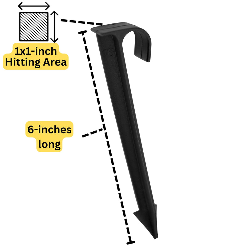 [Australia - AusPower] - 1/2-Inch Irrigation Tubing Hold-Down Anchor Stakes, 1 x 6-Inch, 32-Pack for Garden Ground Securing Hoses 