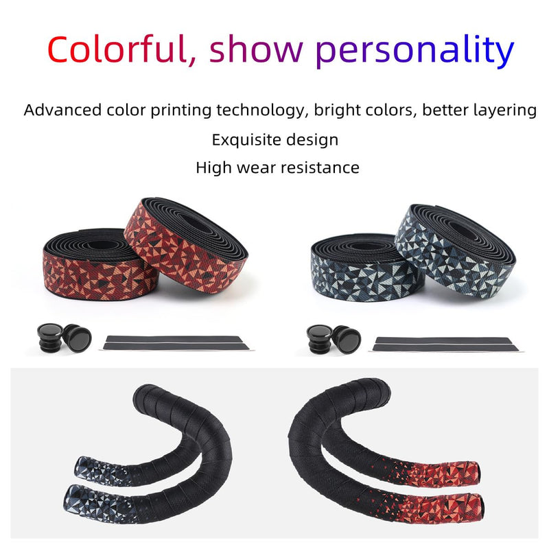 Bike Handlebar Tapes, Red, 2-Roll | Road Mountain Bicycle, Soft PU+EVA, Anti-Slip, Shock-Proof, Cushioned Comfort