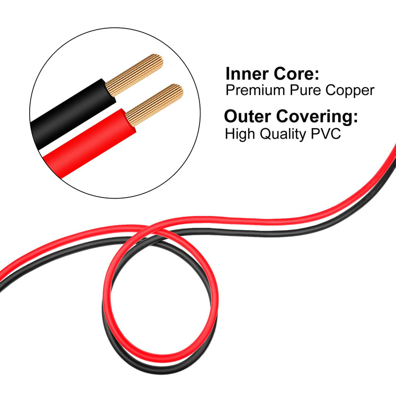 [Australia - AusPower] - DIANN 4 Sets Multimeter Test Leads Banana Plug Right Angle to Alligator Clips Soft Test Cable Wires for Electrical Testing 3.3ft / 1m 8pcs 