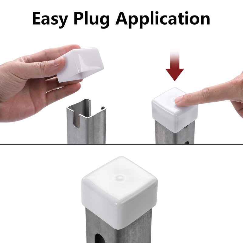 [Australia - AusPower] - 40 Packs Safety Strut Channel End Caps - Square Plastic Channel Caps Accessories for Unistrut Channel Ends (1-5/8'' x 1-5/8'', Black) for Electrical & HVAC Use 1-5/8 X 1-5/8 