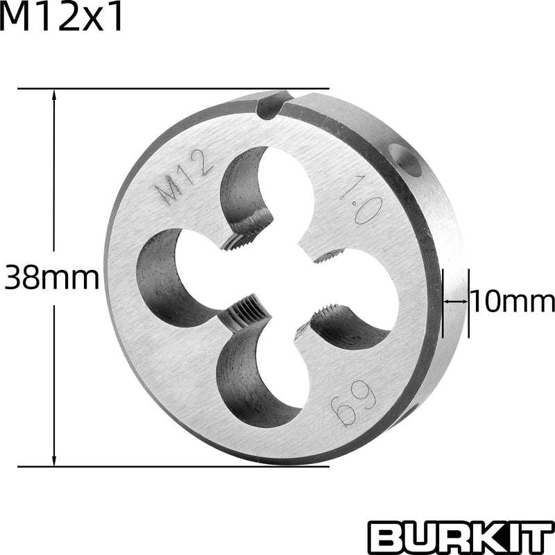 Burkit Set Maschio E Filiera M42 X 1.0 Mm – Mano Destra – Acciaio HSS E Lega Per Filettatura - 6