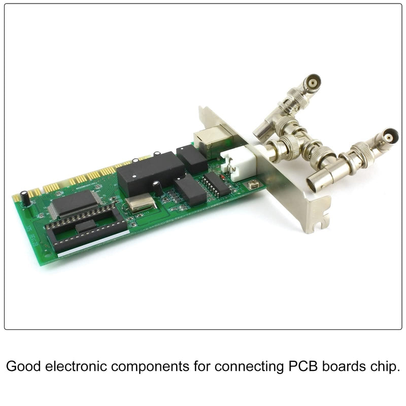 sourcing map Pack of 50 14-Pin DIP IC Sockets, Square Dip-IC Sockets, 2.54 mm Pitch Socket Adapter, Solder Connection for PCB Soldering Perforated Grid Board, Black 14p