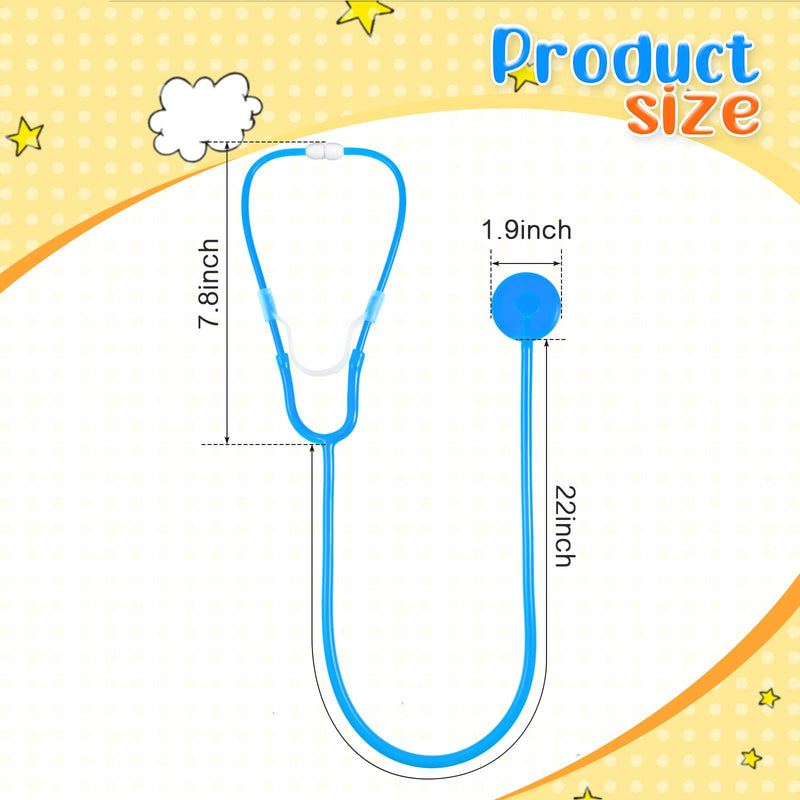 [Australia - AusPower] - Hanaive 30 Pack Kids Stethoscope Toy Disposable Stethoscope Bulk Real Working Nursing Doctor Pretend Game Nurse Costume Accessories for Kids School Career Day Grad Party(Blue) Blue 