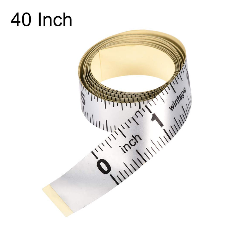uxcell Self-Adhesive Measuring Tape with Fractions 40 Inches Workbench Ruler, Left to Right Sticky Measure Tape for Woodworking, Saw, Drafting Table (Pack of 2) 40" (Pack of 2)